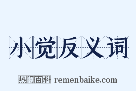 小觉反义词是什么意思的图片